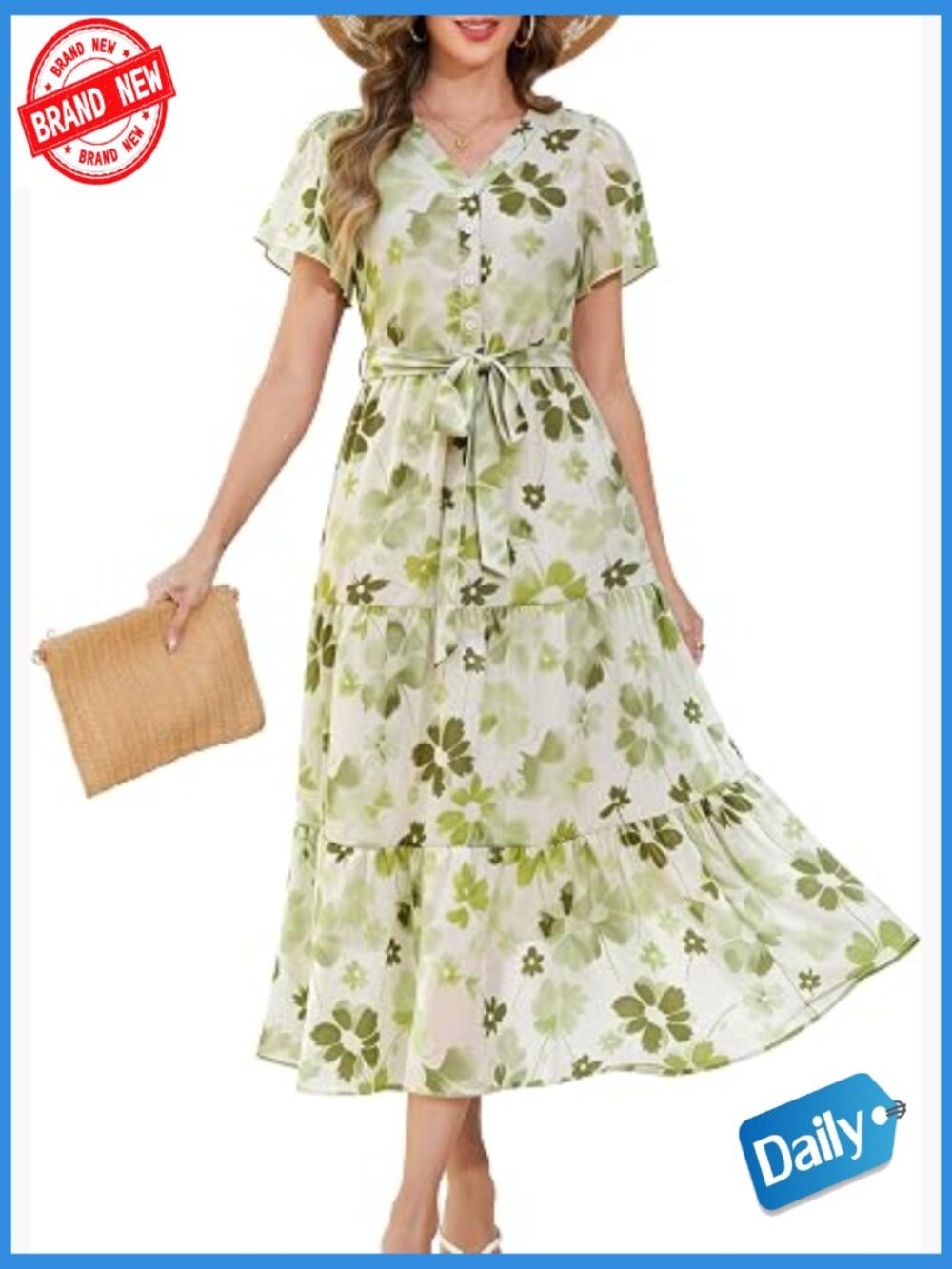 Elegant Maxi Dress with Pockets & Removable Belt